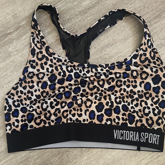 Victoria's Secret Black, Leopard & Multi color rainbow Print Sports Bras - Picture 3 of 7